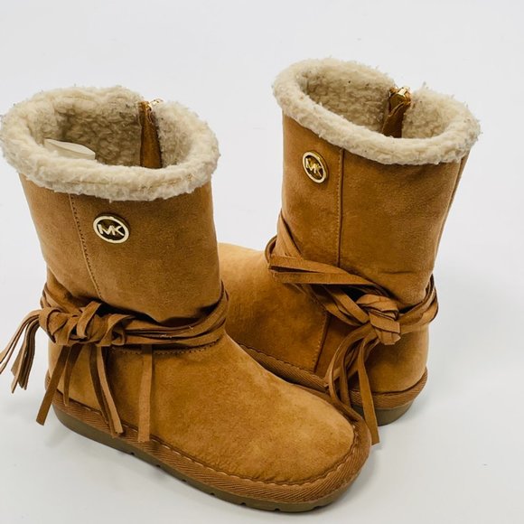 Michael Kors Kids Tan Pamina Boot Size 7 - Picture 4 of 12